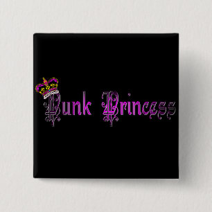 Punk Princess Square Button