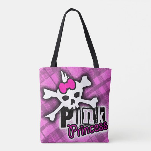 Punk prinses Canvas tas (Achterkant)