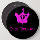 Punk Prinses Knop Ronde Button 6,0 Cm (Voorkant /achterkant)