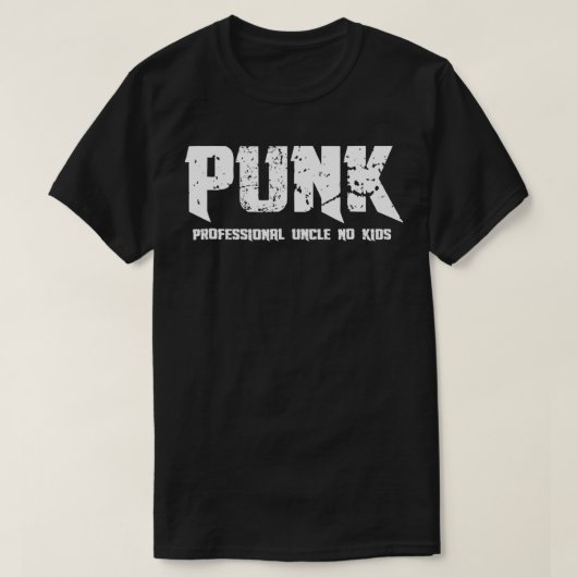 PUNK professionele oom geen Kinder begrafenis voor T-shirt (Design voorkant)