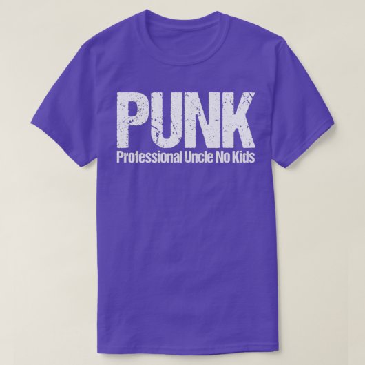 Punk Professionele Oom Geen Kinderen Funny Definit T-shirt (Design voorkant)
