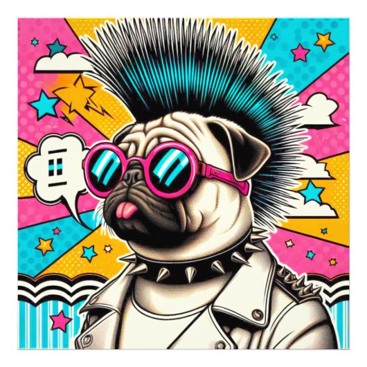 PUNK-PUG 11 FOTO AFDRUK (Voorkant)