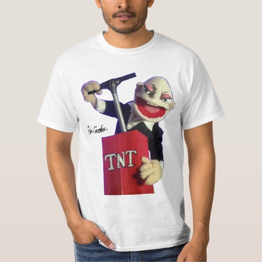 punk puppet with TNT plunger T-shirt (Voorkant)