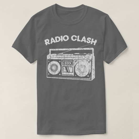 Punk radio-omloopplaat Retro T-shirt (Design voorkant)