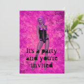 Punk rave fantasy vrouw kaart (Staand voorkant)