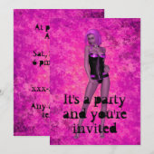 Punk rave fantasy vrouw kaart (Voorkant / Achterkant)