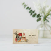 punk retro bakker skull grunge bloemen fluisteren visitekaartje (Staand voorkant)