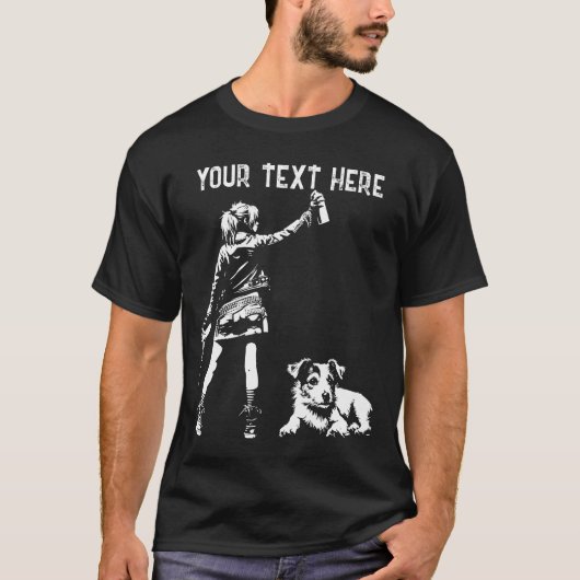 Punk Rock 2 Custom Quote 90s Street Art Graffiti T-shirt (Voorkant)