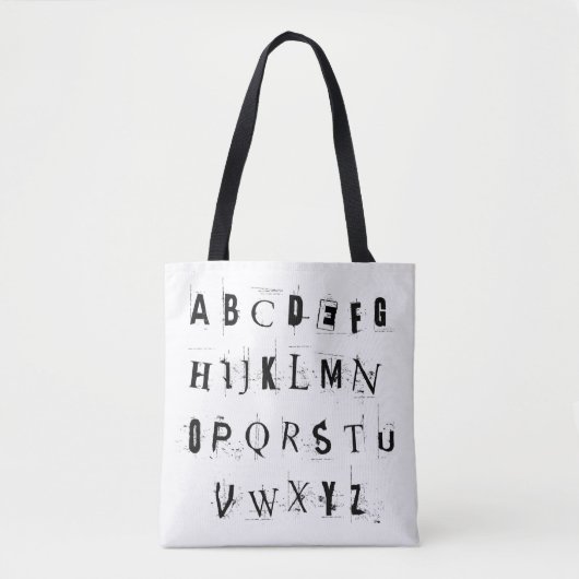 Punk Rock ABC's Tote Bag (Voorkant)