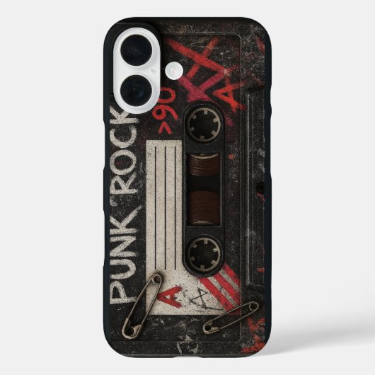 Punk Rock Apple iPhone 16 Case (Achterkant)