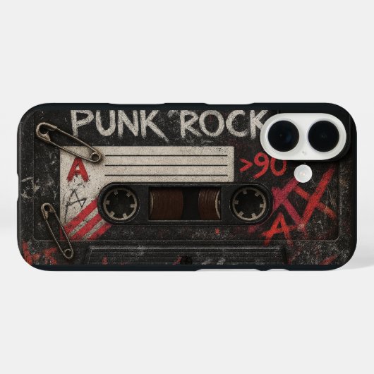 Punk Rock Apple iPhone 16 Case (Achterkant (horizontaal))
