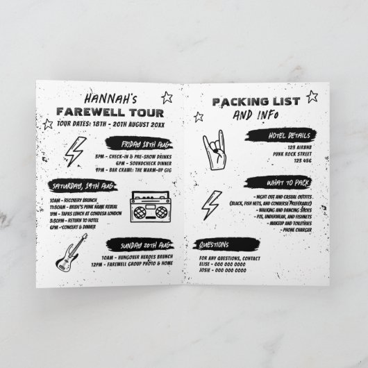 Punk Rock Bachelorette Weekend Route (Binnen)