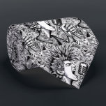 Punk Rock Black & White Necktie Stropdas<br><div class="desc">Make a bold statement with this punk rock-inspired black and white necktie, blending modern edge with retro vintage flair. Featuring a striking monochrome design, this tie adds a rebellious, stylish touch to any outfit—perfect for rock concerts, edgy fashion looks, or vintage-inspired ensembles. Crafted from high-quality fabric, it’s comfortable, durable, and...</div>