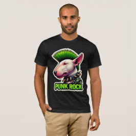 PUNK ROCK BULL TERRIER-GREEN 4 T-SHIRT