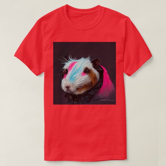 Punk Rock-cavia in een lederen jas T-shirt (Design voorkant)