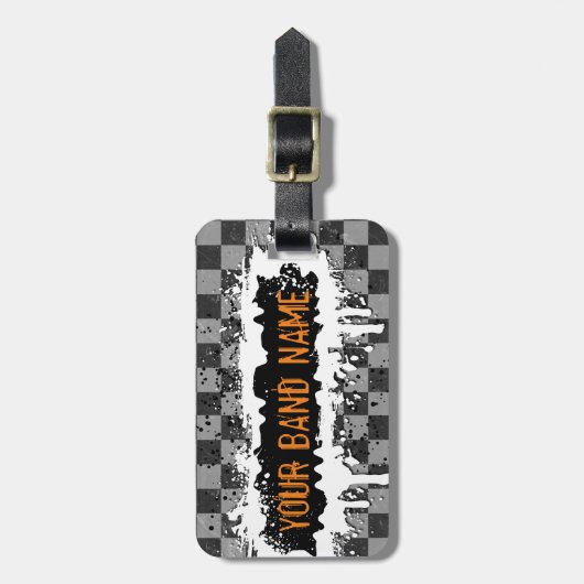 Punk Rock Custom Band Merch Music DJ Musician Swag Bagagelabel (Voorkant verticaal)