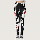 Punk Rock Custom Quote Tekst Street Art Graffiti Leggings (Voorkant)