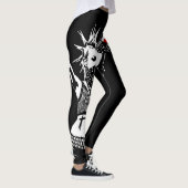 Punk Rock Custom Tekst 90s Grunge Street Art Leggings (Rechts)