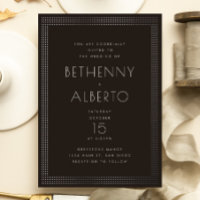 Punk Rock Deco Bruiloft Folie Uitnodiging