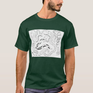 Punk Rock Design #18 Slangen op Groen T-shirt