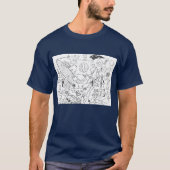 Punk Rock Design #19 Nautical Dark Blue T-shirt (Voorkant)