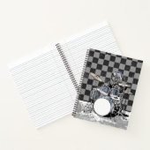 Punk Rock Drummer Beer Drum Kit Musician Drumming Notitieboek (Binnen)