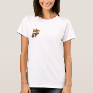 Punk Rock Eekhoorn die op Acorn Gitaar Speelt T-shirt