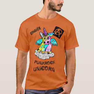 Punk Rock Eenhoorn Chaos Concertfestival Anarchie T-shirt