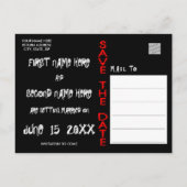 Punk Rock Emo punk save the date briefkaart (Achterkant)