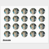 Punk Rock Feral Tom Cat Ronde Sticker (Vel)
