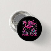 punk rock, Flamingo rock Ronde Button 3,2 Cm (Voorkant /achterkant)