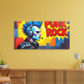PUNK ROCK FOREVER-2 CANVAS AFDRUK (Insitu (Woonkamer))