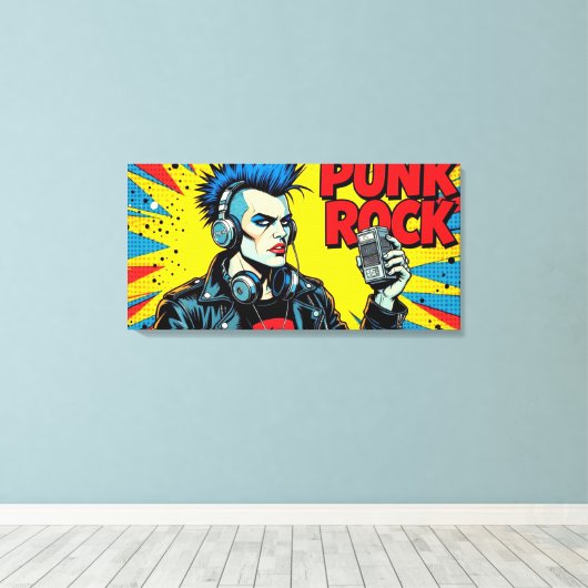 PUNK ROCK FOREVER CANVAS AFDRUK (Insitu (Houten vloer))