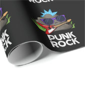 Punk Rock Funny Music Pun Dark BG Cadeaupapier (Rol Hoek)