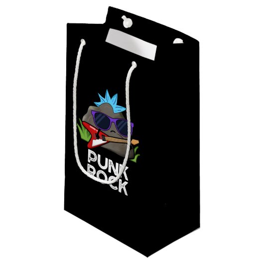 Punk Rock Funny Music Pun Dark BG Klein Cadeauzakje (Voorkant Gekanteld)