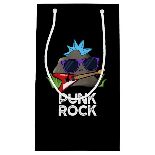 Punk Rock Funny Music Pun Dark BG Klein Cadeauzakje (Voorkant)