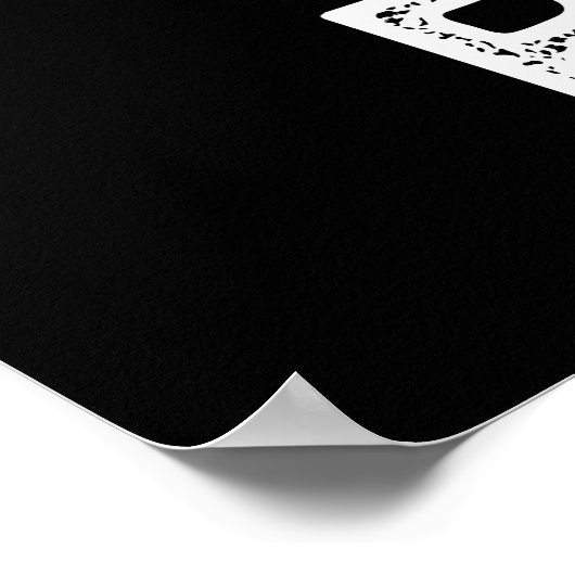 Punk Rock Funny Music Pun Dark BG Poster (Hoek)