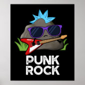 Punk Rock Funny Music Pun Dark BG Poster (Voorkant)
