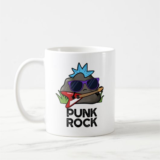 Punk Rock Funny Music Pun Koffiemok (Links)