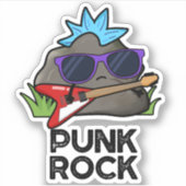 Punk Rock Funny Music Pun Sticker (Voorkant)
