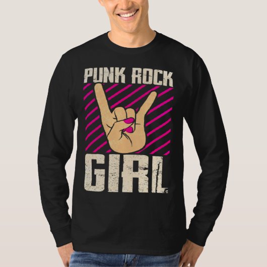 Punk Rock Girl  2 T-shirt (Voorkant)