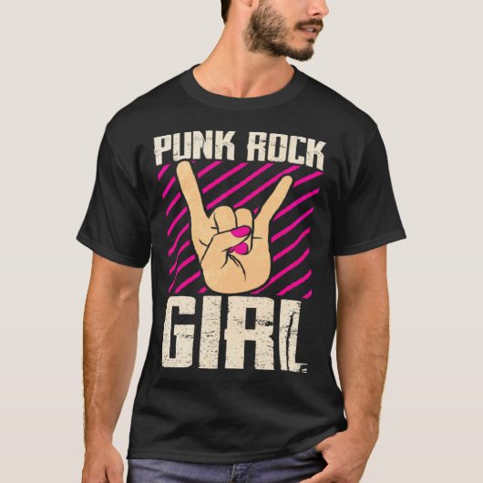 Punk Rock Girl  2 T-shirt (Voorkant)