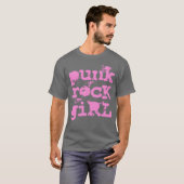 Punk Rock Girl grappig T-shirt (Voorkant volledig)