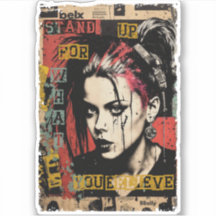 Punk Rock Girl Street Art Quote Graffiti Grunge