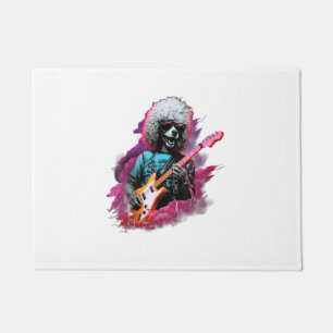 Punk Rock Gitaar Poedel Hond Gitarist T-Shirt Deurmat