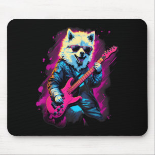 Punk Rock Gitaar Samoyed Hond Gitarist Muismat