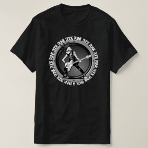 Punk Rock Gitarist Kunst Cool Muzikant Klassieker  T-shirt
