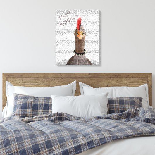 Punk Rock Goose Canvas Afdruk (Insitu (Slaapkamer))