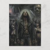 Punk Rock Goth Jezus op het Feest Briefkaart (Voorkant)