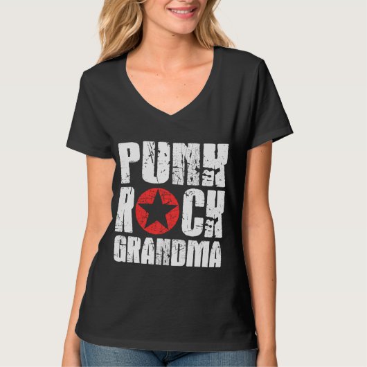Punk Rock Grandma T-shirt (Voorkant)